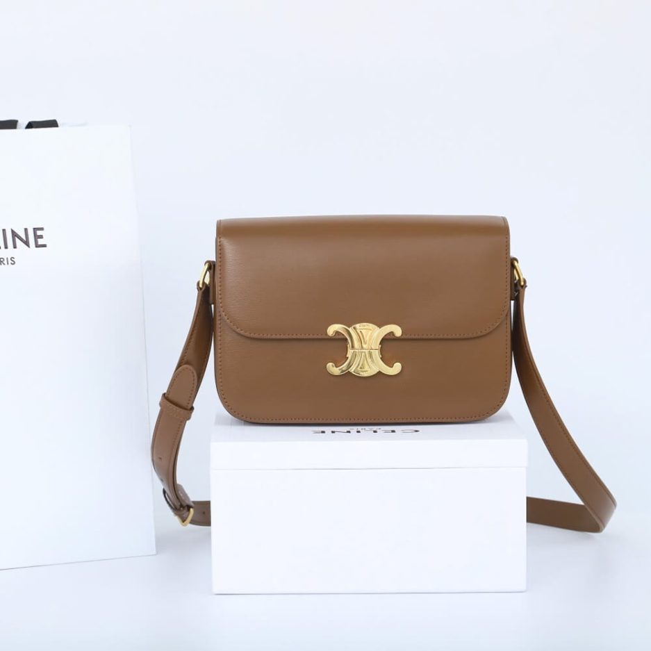 CELINE CLASSIQUE TRIOMPHE BAG IN CALFSKIN