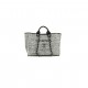 CHANEL Woven Straw Raffia Striped Medium Deauville Tote