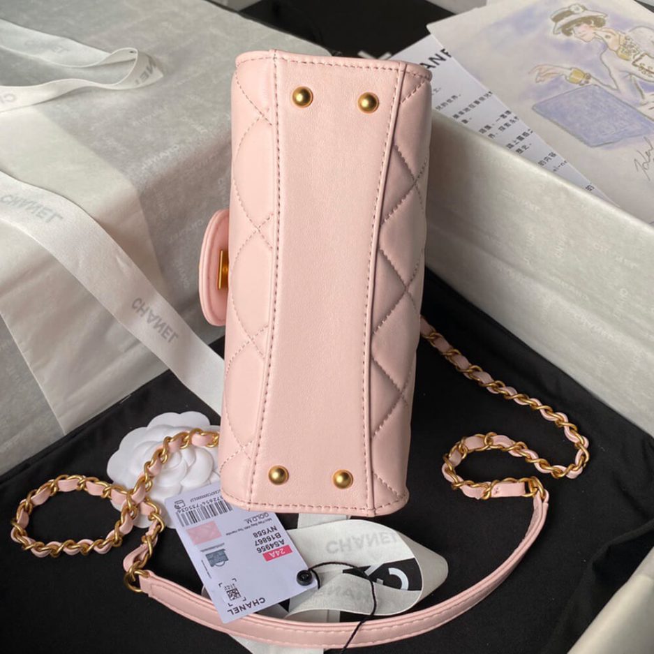 MINI FLAP BAG WITH TOP HANDLE