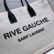 RIVE GAUCHE TOTE BAG IN LINEN AND LEATHER