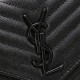 Saint Laurent Chain-strap YSL-plaque grained-leather wallet