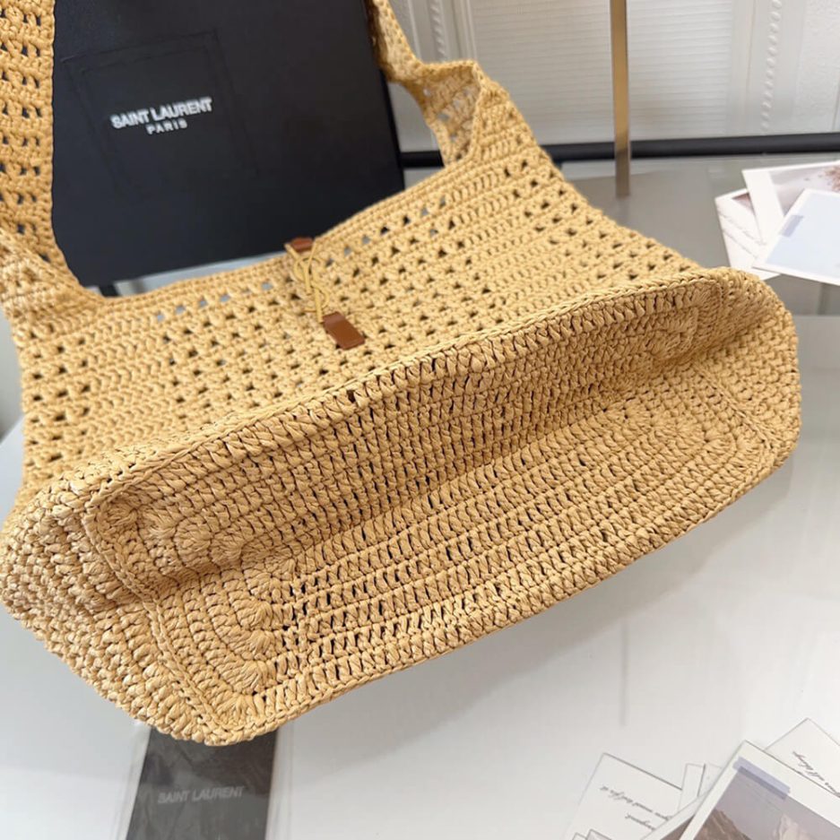 YSL Hobo Crochet bag in raffia and leather