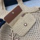 YSL ICARE SHOPPING BAG IN RAFFIA