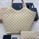 YSL ICARE maxi shopping bag in quilted nubuck suede(HIGH-END GRADE)