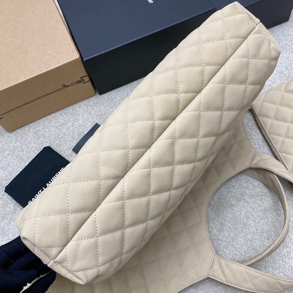 YSL ICARE maxi shopping bag in quilted nubuck suede(HIGH-END GRADE)